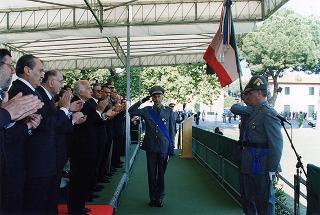 Castelporziano: cerimonia di consegna da parte del Presidente della Repubblica della Medaglia d'Oro al Valor Civile al Corpo Forestale dello Stato