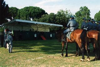 Castelporziano: cerimonia di consegna da parte del Presidente della Repubblica della Medaglia d'Oro al Valor Civile al Corpo Forestale dello Stato