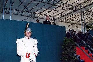 Castelporziano: cerimonia di consegna da parte del Presidente della Repubblica della Medaglia d'Oro al Valor Civile al Corpo Forestale dello Stato