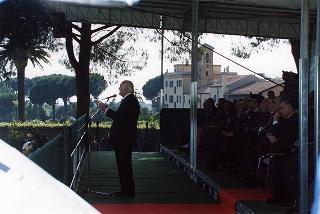 Castelporziano: cerimonia di consegna da parte del Presidente della Repubblica della Medaglia d'Oro al Valor Civile al Corpo Forestale dello Stato
