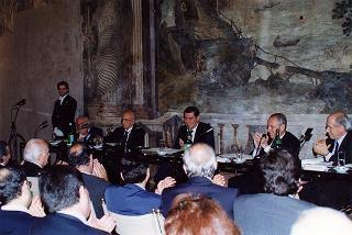Roma, Palazzo Giustiniani: intervento del Presidente della Repubblica alla presentazione del volume Padri della Repubblica di Giovanni Spadolini