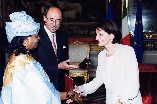Signora Bintou Malloum, nuovo ambasciatore della Repubblica del Ciad: presentazione lettere credenziali