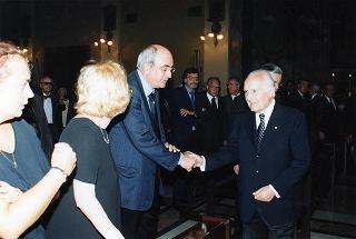 Roma: intervento del Presidente della Repubblica al funerale dell'on. avv. Erminio Pennacchini