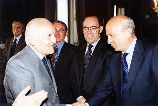 Mario Ciancio Sanfilippo, presidente della Federazione italiana editori giornali, ed i componenti il Comitato di presidenza della FIEG