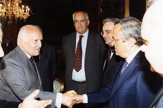 Mario Ciancio Sanfilippo, presidente della Federazione italiana editori giornali, ed i componenti il Comitato di presidenza della FIEG