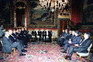 Mario Ciancio Sanfilippo, presidente della Federazione italiana editori giornali, ed i componenti il Comitato di presidenza della FIEG