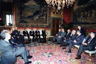 Mario Ciancio Sanfilippo, presidente della Federazione italiana editori giornali, ed i componenti il Comitato di presidenza della FIEG