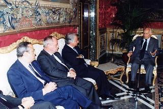 Mario Ciancio Sanfilippo, presidente della Federazione italiana editori giornali, ed i componenti il Comitato di presidenza della FIEG