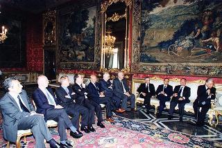 Mario Ciancio Sanfilippo, presidente della Federazione italiana editori giornali, ed i componenti il Comitato di presidenza della FIEG