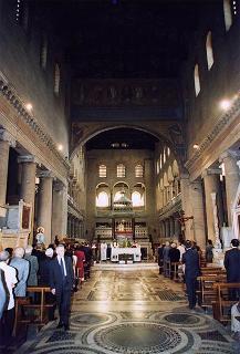 Roma, Chiesa di S. Lorenzo fuori le Mura: celebrazione del 44° anniversario della morte dell'on. Alcide De Gasperi