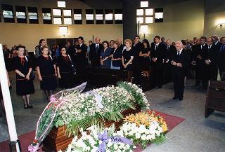 Roma, Chiesa di S. Chiara, piazza dei Giochi Delfici: intervento del Presidente della Repubblica ai funerali della signora Francesca Romana De Gasperi