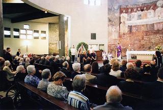 Roma, Chiesa di S. Chiara, piazza dei Giochi Delfici: intervento del Presidente della Repubblica ai funerali della signora Francesca Romana De Gasperi