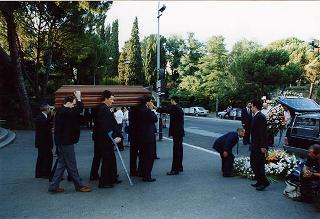 Roma, Chiesa di S. Chiara, piazza dei Giochi Delfici: intervento del Presidente della Repubblica ai funerali della signora Francesca Romana De Gasperi