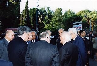Roma, Chiesa di S. Chiara, piazza dei Giochi Delfici: intervento del Presidente della Repubblica ai funerali della signora Francesca Romana De Gasperi