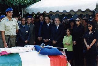 Pontecagnano (Salerno): intervento del Presidente della Repubblica ai funerali del ten. col. Carmine Calò, deceduto nel corso dello svolgimento di una missione di pace dell'ONU in Afghanistan