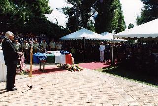 Pontecagnano (Salerno): intervento del Presidente della Repubblica ai funerali del ten. col. Carmine Calò, deceduto nel corso dello svolgimento di una missione di pace dell'ONU in Afghanistan