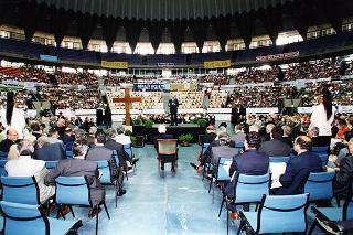 Intervento del Presidente della Repubblica all'incontro nazionale degli adulti di Azione Cattolica tenutosi nella sede del Palazzo dello Sport a Roma