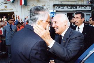 Maglie (Lecce): intervento del Presidente della Repubblica per l'inaugurazione del monumento in ricordo di Aldo Moro, nel ventennale del suo assassinio