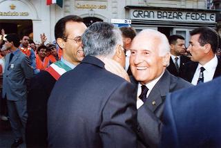 Maglie (Lecce): intervento del Presidente della Repubblica per l'inaugurazione del monumento in ricordo di Aldo Moro, nel ventennale del suo assassinio