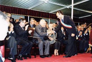 Maglie (Lecce): intervento del Presidente della Repubblica per l'inaugurazione del monumento in ricordo di Aldo Moro, nel ventennale del suo assassinio