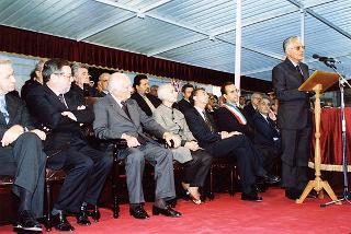 Maglie (Lecce): intervento del Presidente della Repubblica per l'inaugurazione del monumento in ricordo di Aldo Moro, nel ventennale del suo assassinio