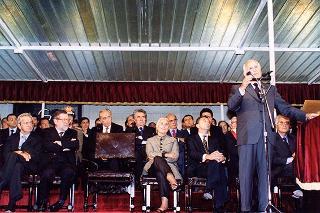 Maglie (Lecce): intervento del Presidente della Repubblica per l'inaugurazione del monumento in ricordo di Aldo Moro, nel ventennale del suo assassinio