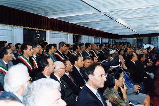 Maglie (Lecce): intervento del Presidente della Repubblica per l'inaugurazione del monumento in ricordo di Aldo Moro, nel ventennale del suo assassinio