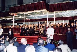 Maglie (Lecce): intervento del Presidente della Repubblica per l'inaugurazione del monumento in ricordo di Aldo Moro, nel ventennale del suo assassinio