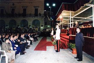 Maglie (Lecce): intervento del Presidente della Repubblica per l'inaugurazione del monumento in ricordo di Aldo Moro, nel ventennale del suo assassinio