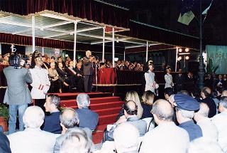 Maglie (Lecce): intervento del Presidente della Repubblica per l'inaugurazione del monumento in ricordo di Aldo Moro, nel ventennale del suo assassinio