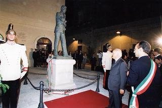 Maglie (Lecce): intervento del Presidente della Repubblica per l'inaugurazione del monumento in ricordo di Aldo Moro, nel ventennale del suo assassinio