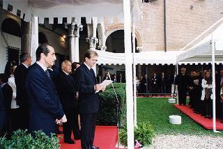 Ferrara: intervento del Presidente della Repubblica all'inaugurazione della Mostra dedicata a Dosso Dossi e successivo incontro con i dipendenti della Cassa di Risparmio di Ferrara, in occasione del 160° anniversario di fondazione dell'Istituto