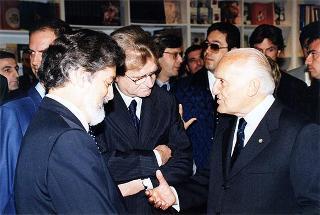 Ferrara: intervento del Presidente della Repubblica all'inaugurazione della Mostra dedicata a Dosso Dossi e successivo incontro con i dipendenti della Cassa di Risparmio di Ferrara, in occasione del 160° anniversario di fondazione dell'Istituto