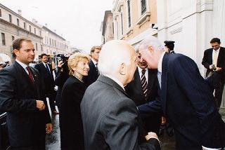 Ferrara: intervento del Presidente della Repubblica all'inaugurazione della Mostra dedicata a Dosso Dossi e successivo incontro con i dipendenti della Cassa di Risparmio di Ferrara, in occasione del 160° anniversario di fondazione dell'Istituto