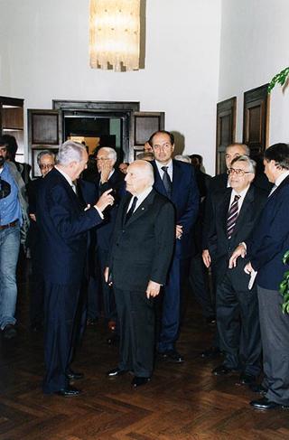 Ferrara: intervento del Presidente della Repubblica all'inaugurazione della Mostra dedicata a Dosso Dossi e successivo incontro con i dipendenti della Cassa di Risparmio di Ferrara, in occasione del 160° anniversario di fondazione dell'Istituto