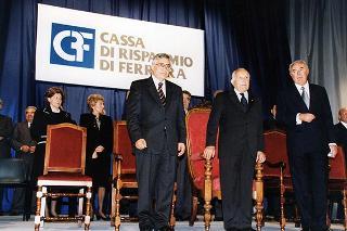 Ferrara: intervento del Presidente della Repubblica all'inaugurazione della Mostra dedicata a Dosso Dossi e successivo incontro con i dipendenti della Cassa di Risparmio di Ferrara, in occasione del 160° anniversario di fondazione dell'Istituto