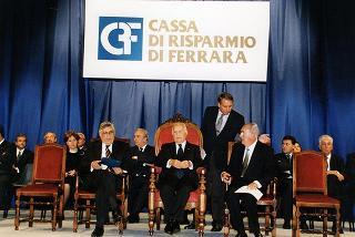 Ferrara: intervento del Presidente della Repubblica all'inaugurazione della Mostra dedicata a Dosso Dossi e successivo incontro con i dipendenti della Cassa di Risparmio di Ferrara, in occasione del 160° anniversario di fondazione dell'Istituto
