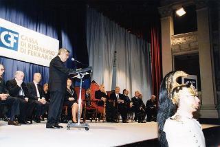 Ferrara: intervento del Presidente della Repubblica all'inaugurazione della Mostra dedicata a Dosso Dossi e successivo incontro con i dipendenti della Cassa di Risparmio di Ferrara, in occasione del 160° anniversario di fondazione dell'Istituto