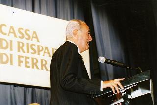 Ferrara: intervento del Presidente della Repubblica all'inaugurazione della Mostra dedicata a Dosso Dossi e successivo incontro con i dipendenti della Cassa di Risparmio di Ferrara, in occasione del 160° anniversario di fondazione dell'Istituto