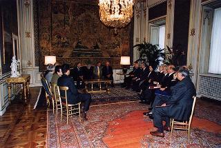 Mikhail Gorbaciov, presidente di Green Cross International, con la prof.ssa Rita Levi Montalcini e l'on. Guido Pollice