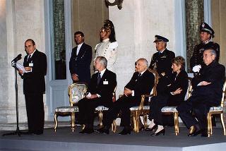Avv. Domingo Sugranyes e on. ing. Francesco Merloni, rispettivamente presidenti internazionale e nazionale dell'Unione cristiana imprenditori dirigenti, con i partecipanti al 20° Congresso mondiale dell'UCID