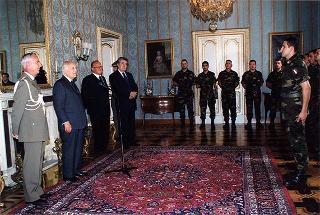 Rappresentanza della guardia d'onore al Palazzo del Quirinale del 66° Reggimento Fanteria "Trieste" della Brigata "Friuli", in rientro dalla missione in Bosnia