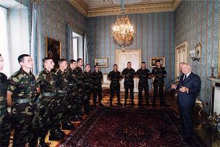 Rappresentanza della guardia d'onore al Palazzo del Quirinale del 66° Reggimento Fanteria "Trieste" della Brigata "Friuli", in rientro dalla missione in Bosnia