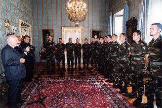 Rappresentanza della guardia d'onore al Palazzo del Quirinale del 66° Reggimento Fanteria "Trieste" della Brigata "Friuli", in rientro dalla missione in Bosnia