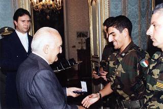 Rappresentanza della guardia d'onore al Palazzo del Quirinale del 66° Reggimento Fanteria "Trieste" della Brigata "Friuli", in rientro dalla missione in Bosnia
