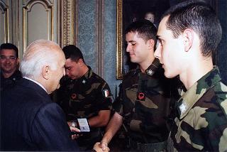 Rappresentanza della guardia d'onore al Palazzo del Quirinale del 66° Reggimento Fanteria "Trieste" della Brigata "Friuli", in rientro dalla missione in Bosnia