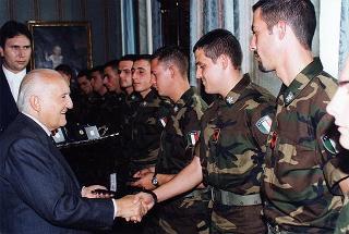 Rappresentanza della guardia d'onore al Palazzo del Quirinale del 66° Reggimento Fanteria "Trieste" della Brigata "Friuli", in rientro dalla missione in Bosnia