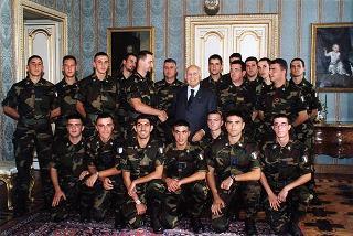 Rappresentanza della guardia d'onore al Palazzo del Quirinale del 66° Reggimento Fanteria "Trieste" della Brigata "Friuli", in rientro dalla missione in Bosnia
