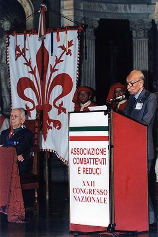 Firenze: intervento del Presidente della Repubblica alla cerimonia inaugurale del XXII Congresso nazionale dell'Associazione nazionale combattenti e reduci