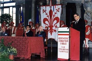 Firenze: intervento del Presidente della Repubblica alla cerimonia inaugurale del XXII Congresso nazionale dell'Associazione nazionale combattenti e reduci